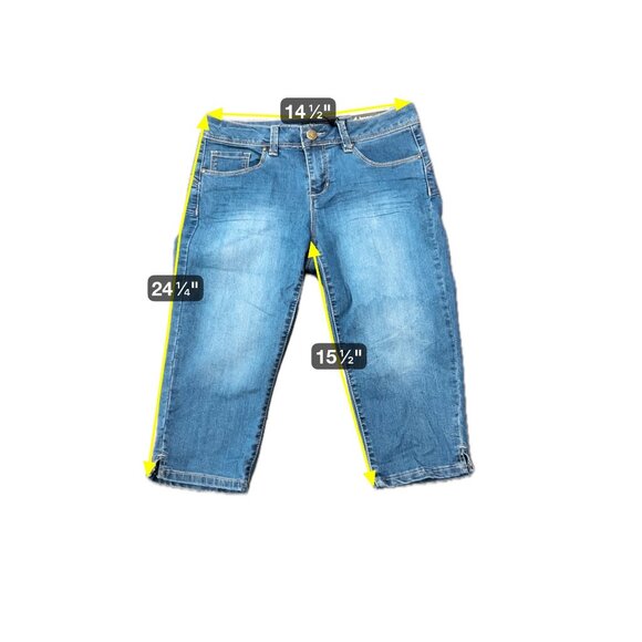 D. Jeans Modern Fit Butt Lifter Capri Blue Denim Sz 6P Classic 5 Pockets NWT - Picture 7 of 10